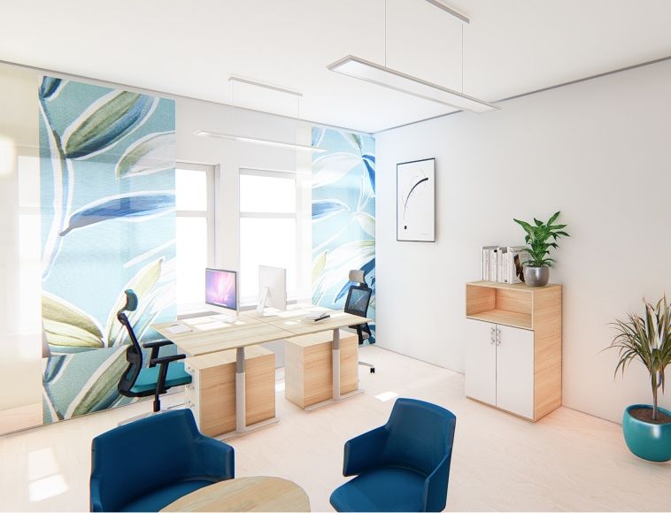 Ergonomicky vyhovující kancelář