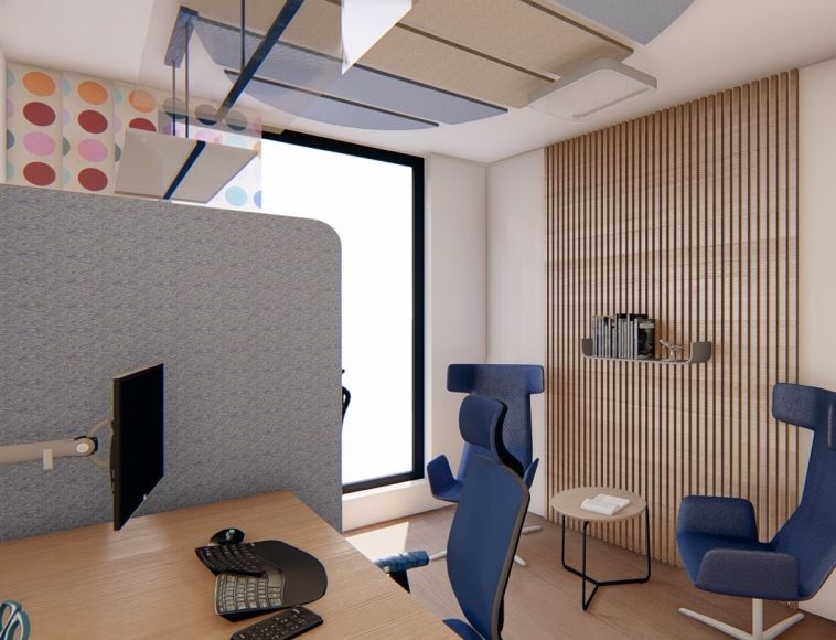 Ergonomicky vyhovující kancelář